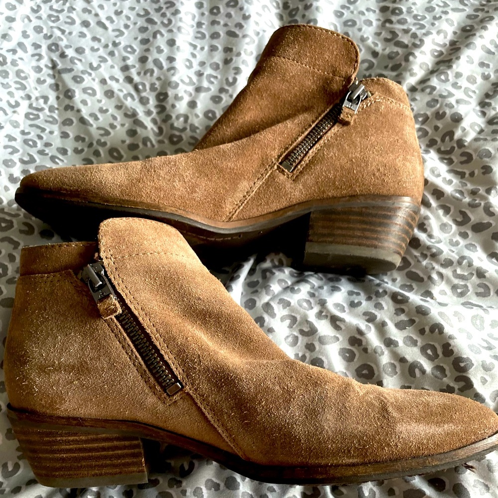 Sam Edelman Size 6.5 Tan Double Zip Packer Bootie